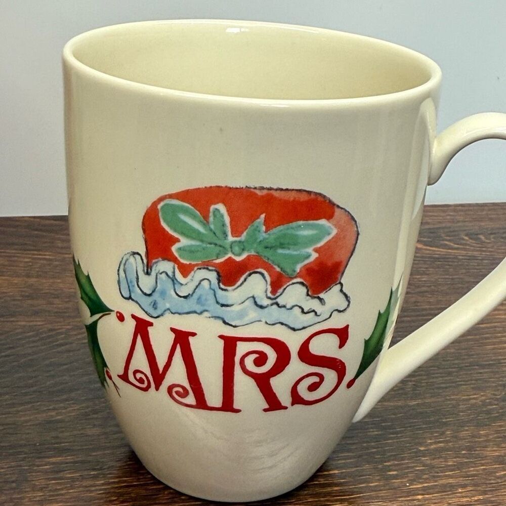 LENOX HOLIDAY 2p Set MR & MRS CLAUS MUGS 14 OZ - Picture 8 of 8